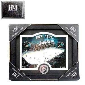 NHL San Jose Sharks Coin Framed Stadium Photo Highland Mint Limited